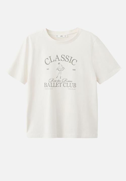MANGO - T-shirt rin - natural