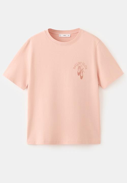 MANGO - T-shirt rin - light/pastel pink
