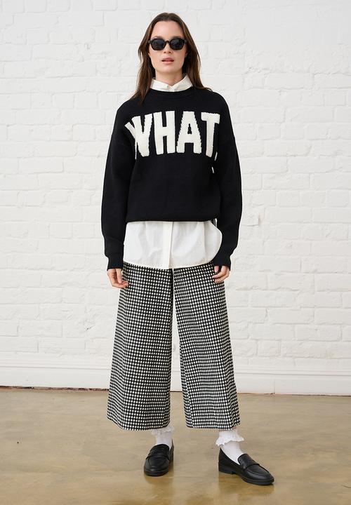Me&B - Bengaline Pants - Black & White