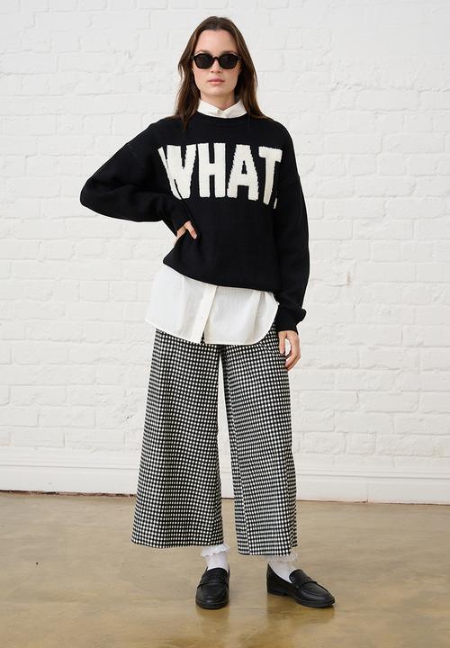 Me&B - Bengaline Pants - Black & White