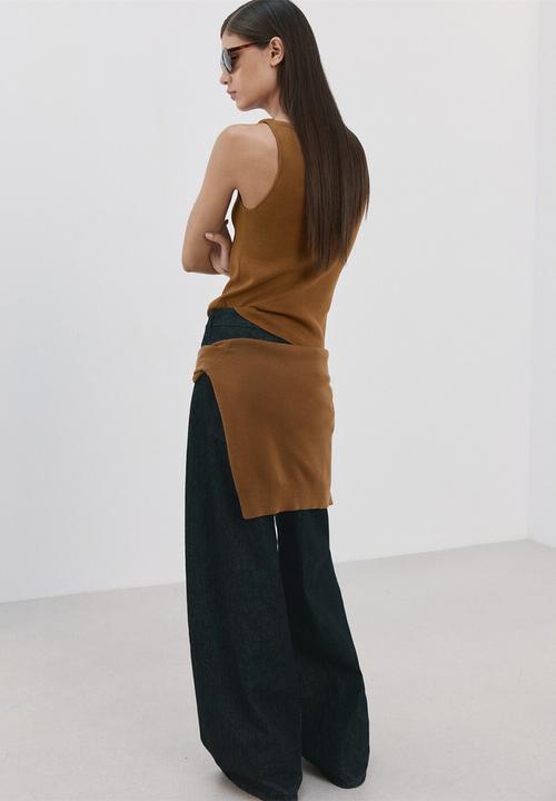 MANGO - Top suenyo  -  dark brown
