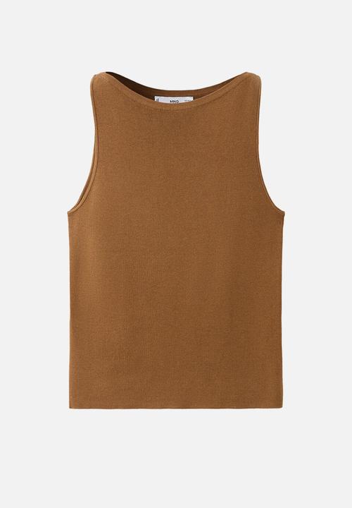 MANGO - Top suenyo  -  dark brown
