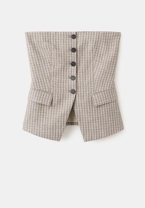 MANGO - Top felix - light/pastel grey 