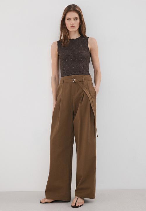 MANGO - Top pati - dark brown