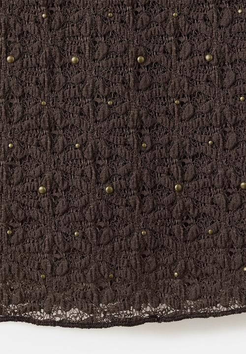 MANGO - Top pati - dark brown