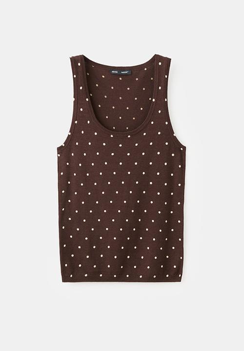 MANGO - Top sevilla - dark brown