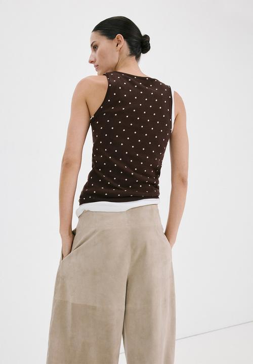 MANGO - Top sevilla - dark brown