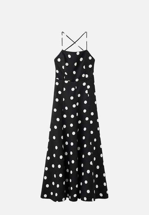 MANGO - Dress doty - black