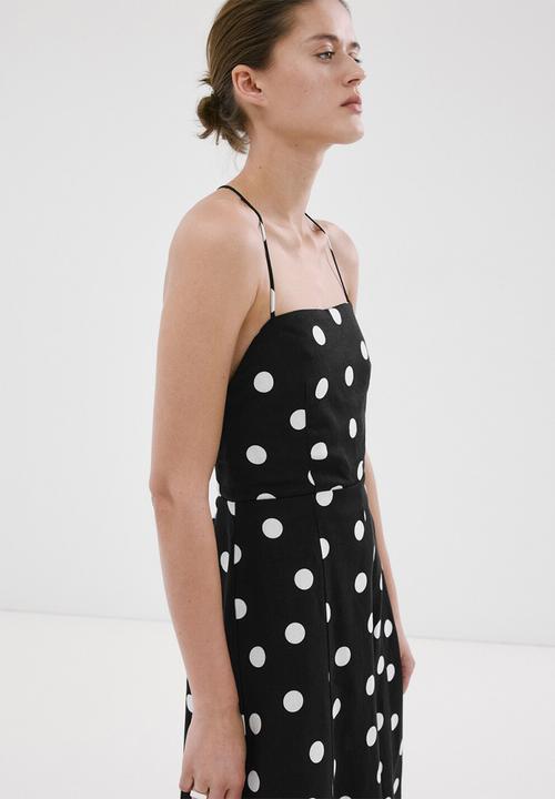 MANGO - Dress doty - black
