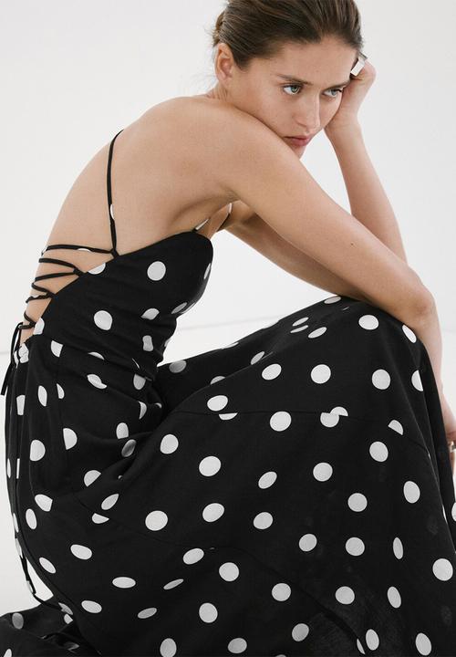 MANGO - Dress doty - black