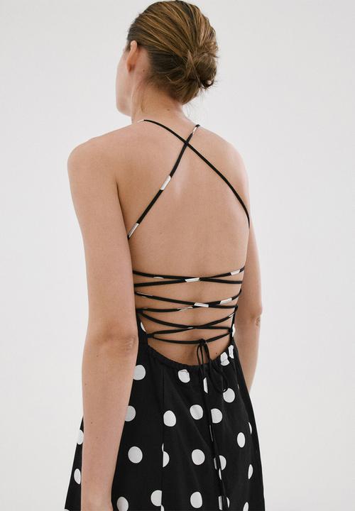 MANGO - Dress doty - black