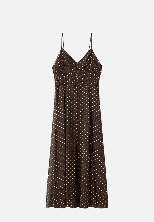 MANGO - Dress dancer - dark brown