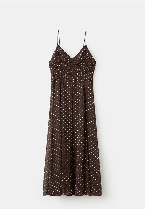 MANGO - Dress dancer - dark brown