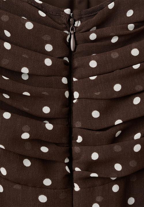 MANGO - Dress dancer - dark brown