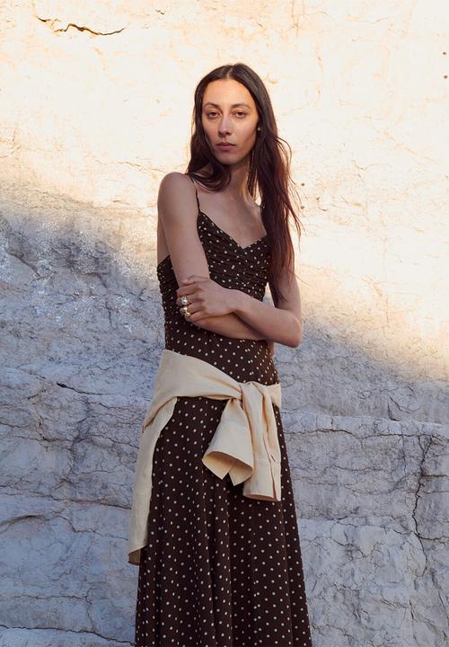 MANGO - Dress dancer - dark brown