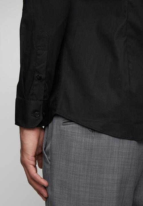 POLO - Christian Slim Fit Long Sleeve Shirt Christian - Black