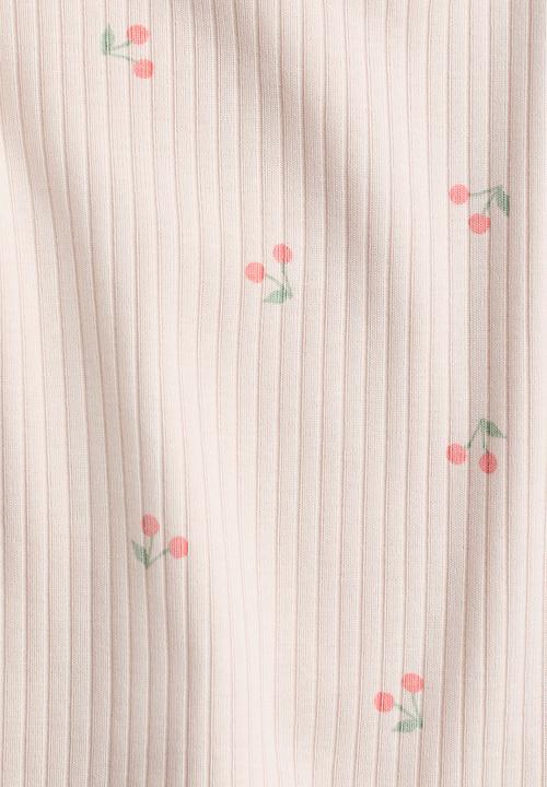 H&M - Ribbed cotton set - light pink/cherries