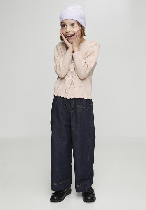 Pop Candy - Marled wool-blend cardigan - pale pink