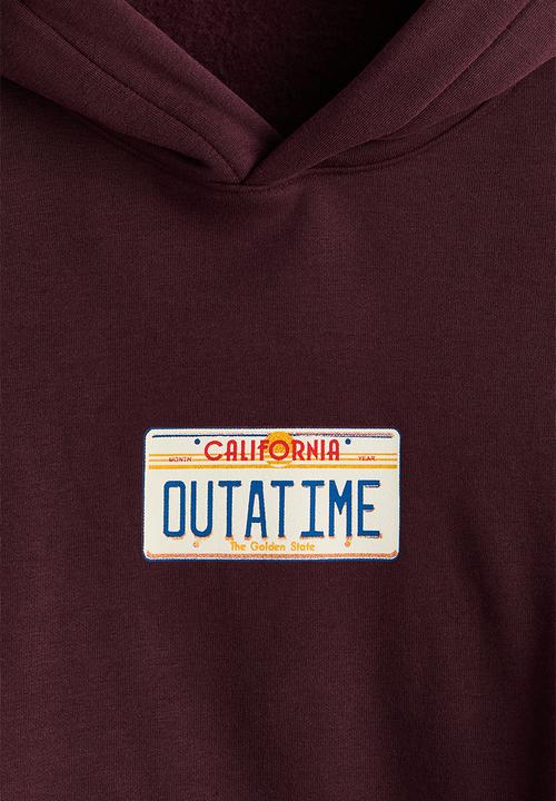 H&M - Loose fit hoodie - burgundy/california