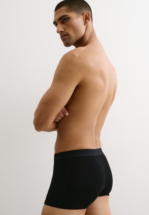 H&M - 3-Pack mid trunks with lycra - grey marl/black