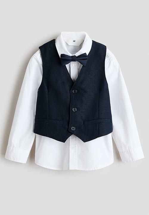 H&M - 3-Piece dressy set - navy blue/white