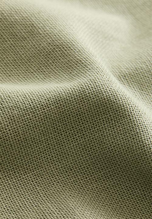 H&M - Linen-blend cushion cover - sage green