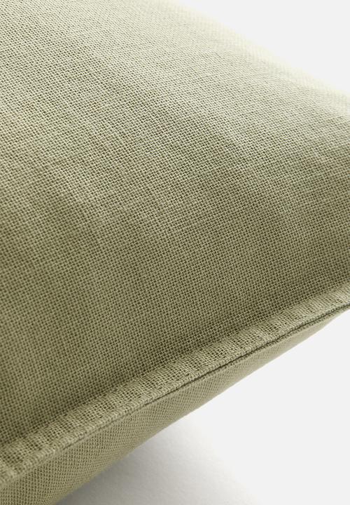 H&M - Linen-blend cushion cover - sage green