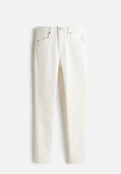 H&M - Skinny high waist jeans - white