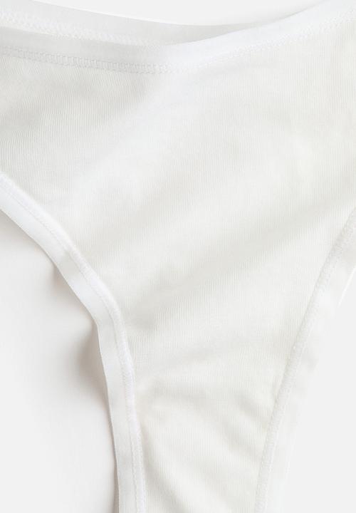 H&M - 3-Pack cotton brazilian briefs - white