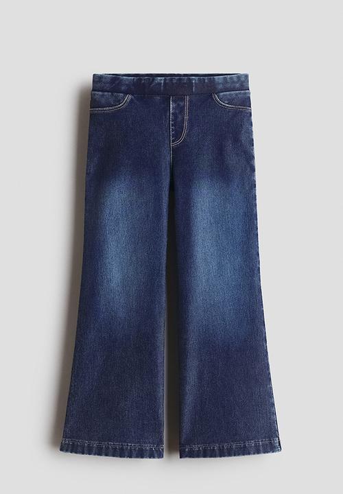 H&M - Wide denim-look trousers - dark denim blue