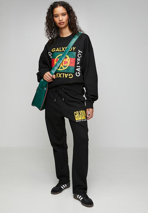 GALXBOY - ANGEL STAR PANTS - BLACK