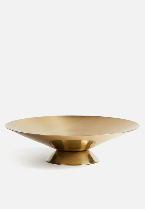 H&M - Large pedestal bowl - gold-coloured