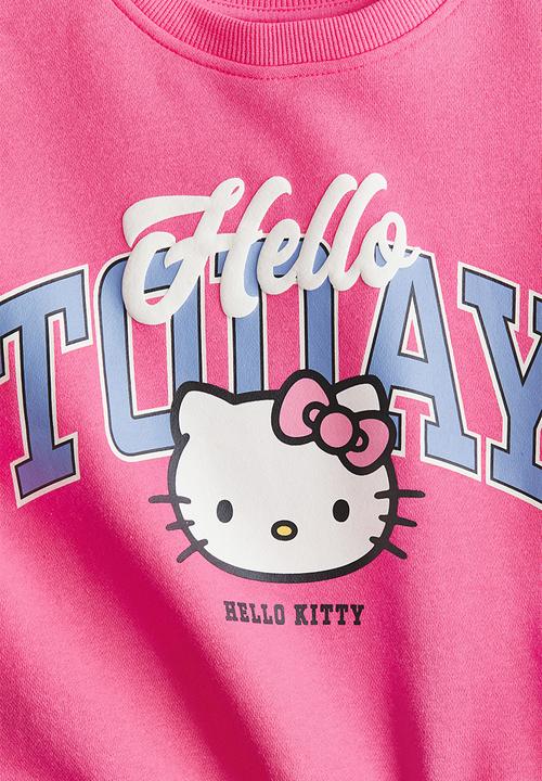 H&M - Printed sweatshirt - pink/hello kitty