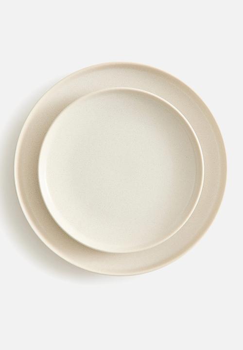 H&M - Reactive-glaze dinner plate - light beige