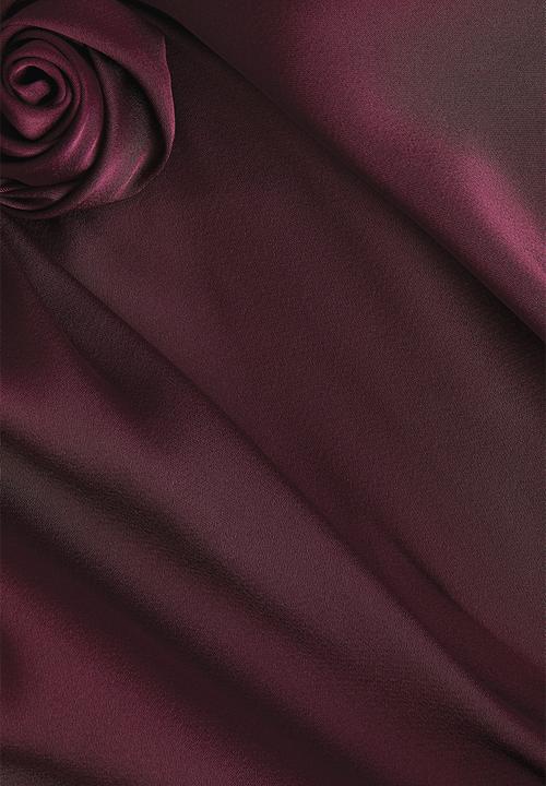 H&M - Tie-detail satin slip dress - plum