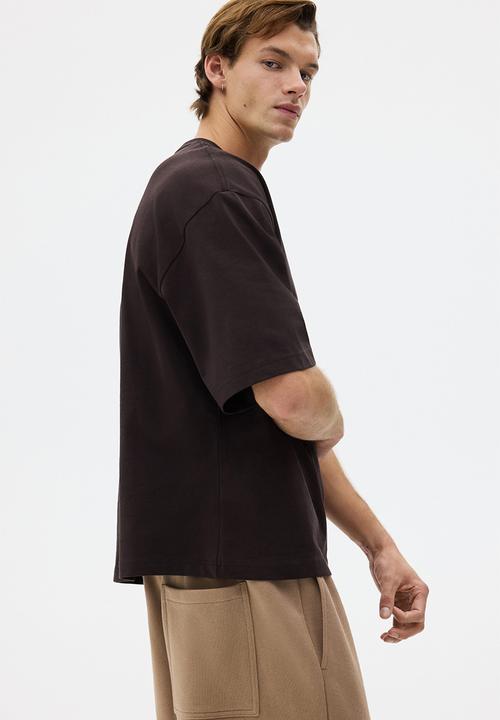 H&M - Oversized fit T-shirt - dark brown