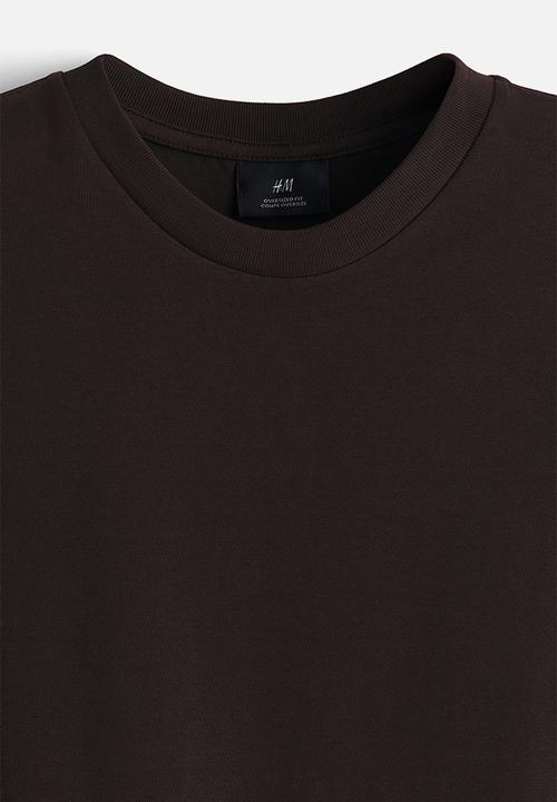 H&M - Oversized fit T-shirt - dark brown