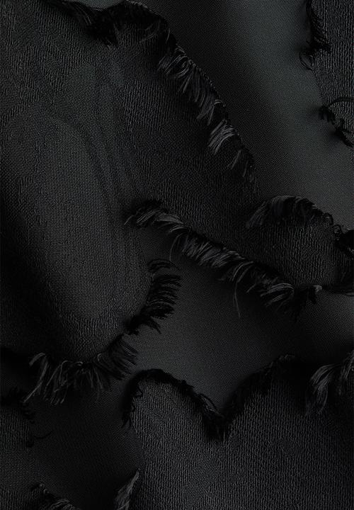 H&M - Jacquard-weave blouse - black