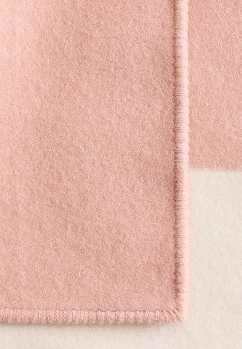 H&M - Wool-blend blanket - pink/cream