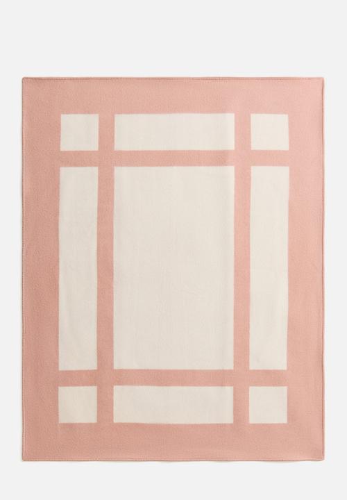 H&M - Wool-blend blanket - pink/cream