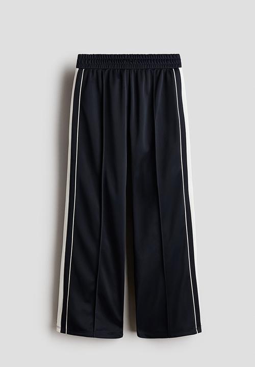 H&M - Wide-leg track pants - navy blue