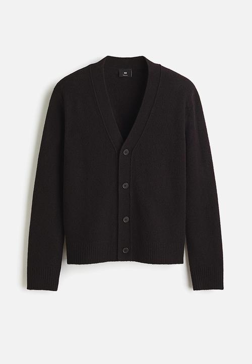 H&M - Regular fit brushed cardigan - black