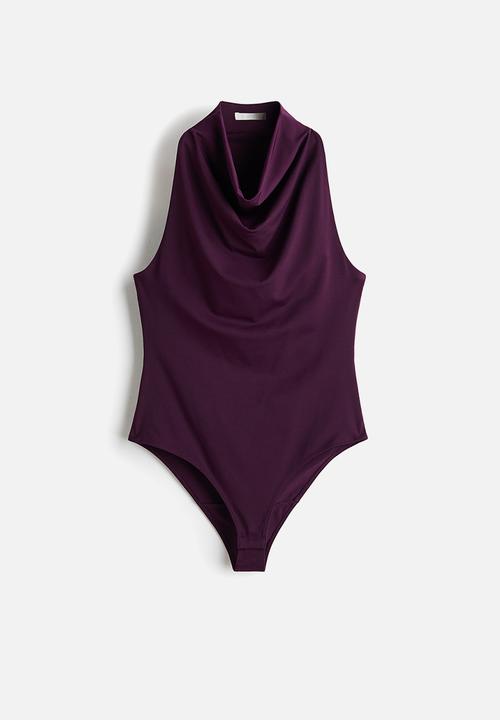 H&M - Cowl-neck body - plum purple