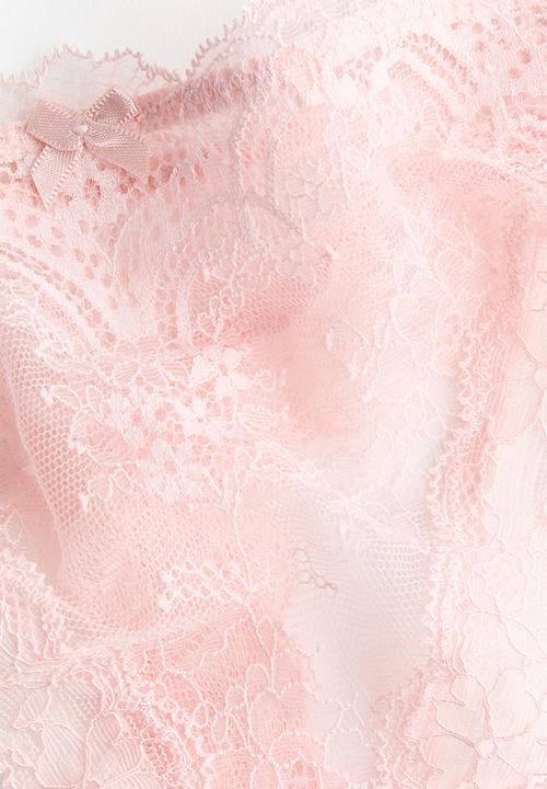 H&M - 2-Pack lace thong briefs - light pink