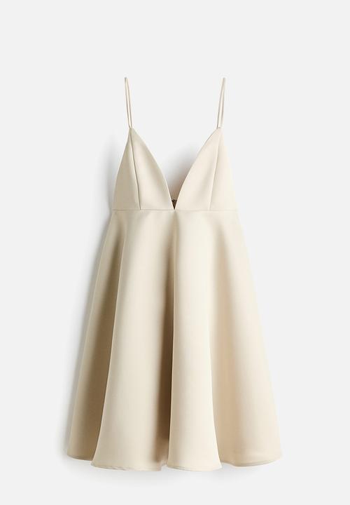 H&M - Flared strappy dress - light beige