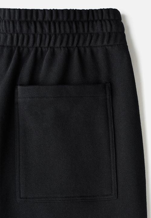 H&M - Wide-leg cotton joggers - black