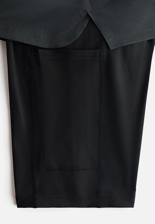 H&M - Double-layered sports shorts with drymove™ - dark grey