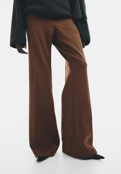 H&M - Flared tailored trousers - brown