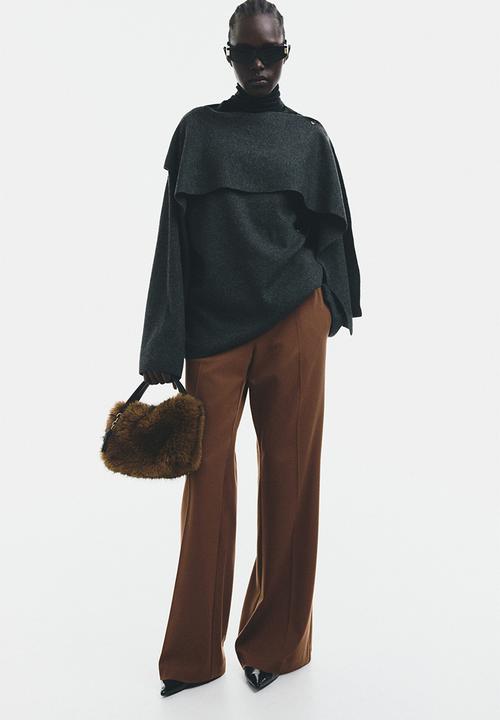 H&M - Flared tailored trousers - brown