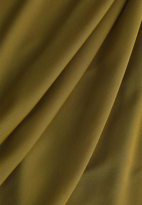 H&M - Draped midi dress - golden olive